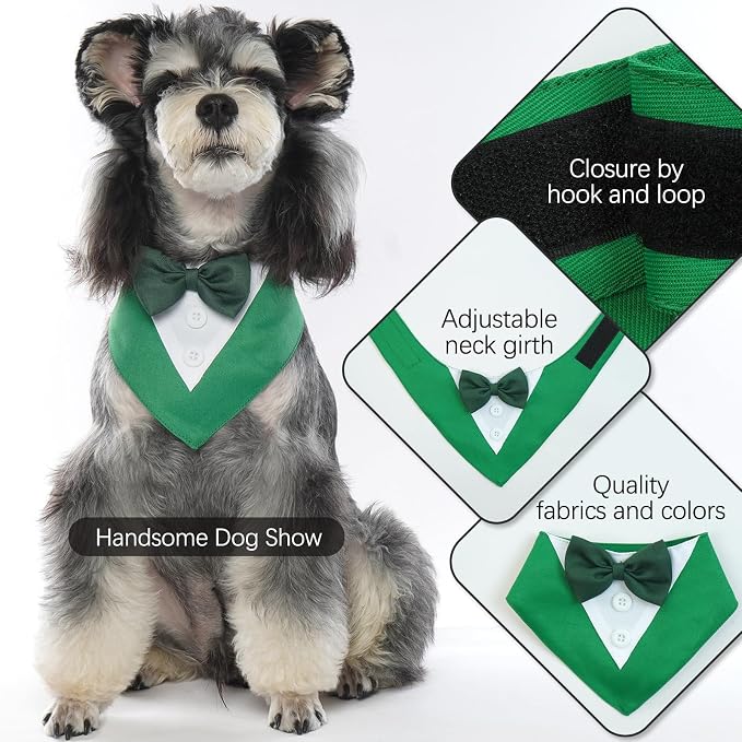 FUAMEY Dog Tuxedo St.Patrick's for Large Dogs, Dog Formal Suit Dogs Attire Pet - Image 6