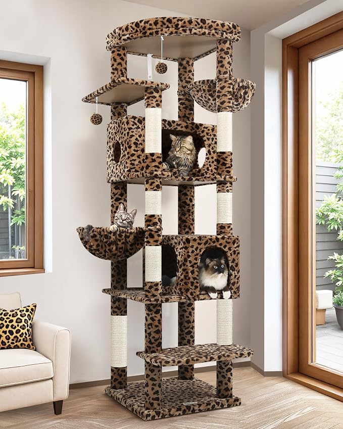 Globlazer Heavy Duty Cat Tree, 74inch Sturdy Cat Tower by Globlazer