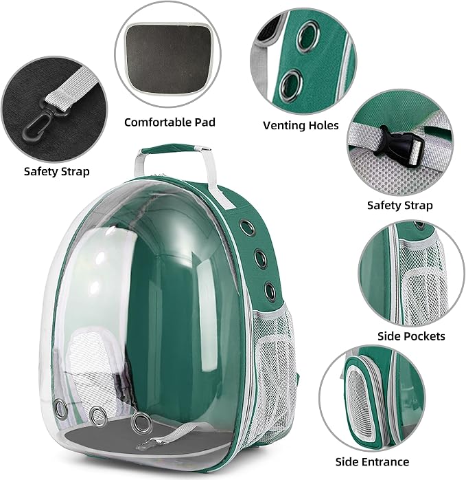 Pet Backpack Carrier, Bubble Backpack Cat Carrier, Pets and Small Dogs - Image 4