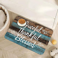 Thankful Grateful Blessed Dog Cat Food Mat, Vintage Wooden Absorbent Pet by Unknown