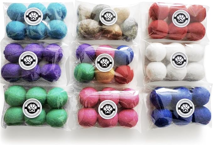 Balls for Cats - Felt Wool Cat Toy Balls for Small Pet Fetch and Play - Eco - Image 5