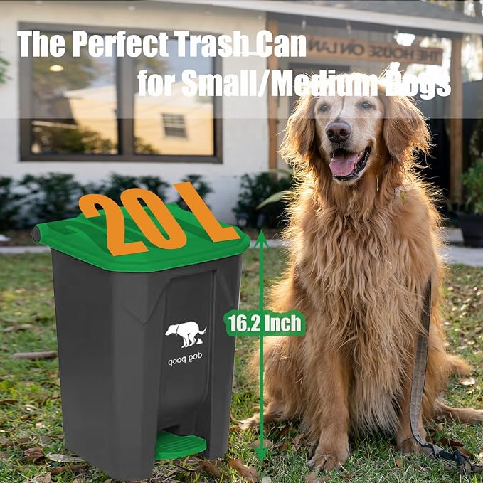 Yatmung 20L/5Gallon Dog Poop Trash Can Outside - Image 2