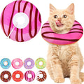 Cat Cone Collar Soft, Cute Cat Donut Collar After Surgery, Adjustable Kitten by Unknown