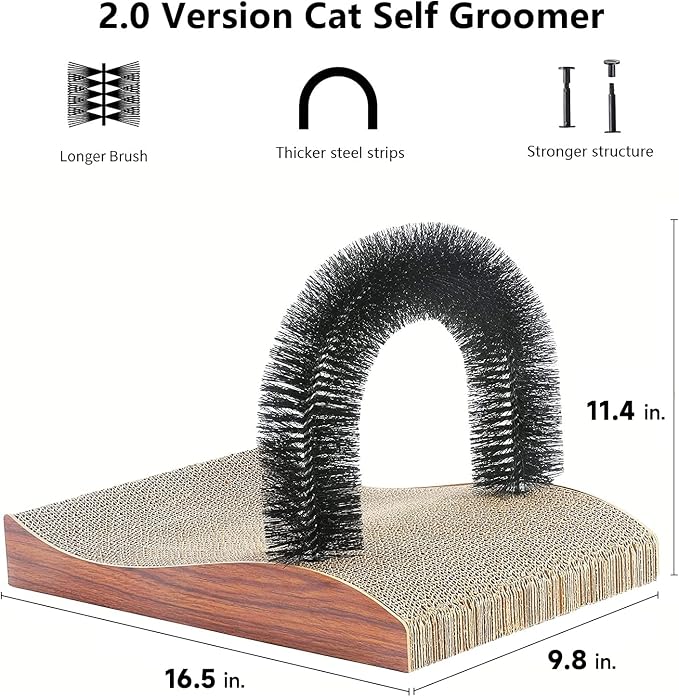 FUKUMARU Cat Self Groomer, 2.0 Version Cat Arch Face Scratcher - Image 2