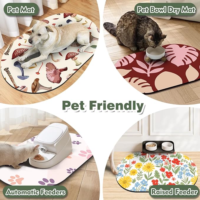 Pet Feeding Mat – 20''x12'' Absorbent Dog Food Mat, Pet Water Mats Protect Floor - Image 6