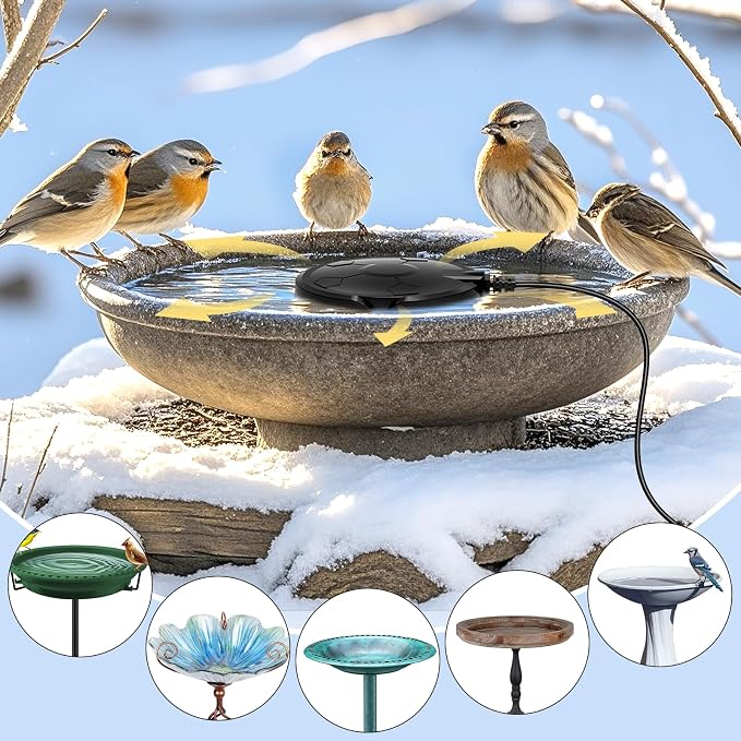 Bird Bath Heater for Outdoors in Winter, 120W Birdbath Heaters for Outdoor Bird - Image 6