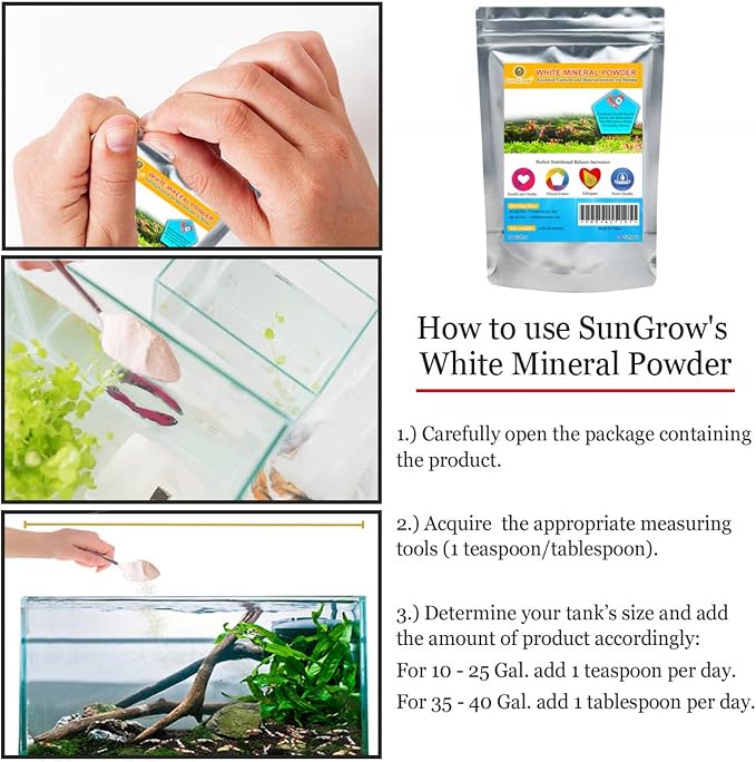 SunGrow Shrimp Calcium White Powder, Supports Healthy Molting, Improves Shell - Image 5
