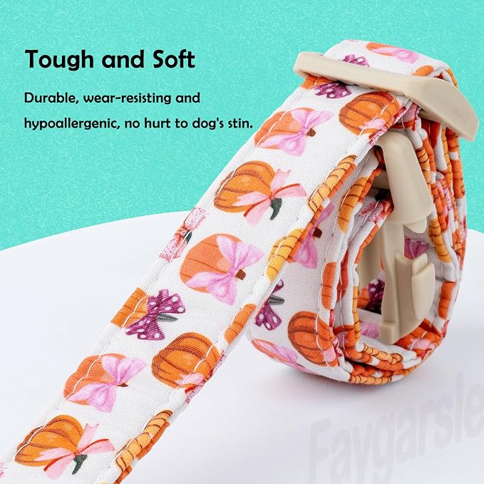 Faygarsle Fall Pumpkin Pattern Dog Collar - Image 3