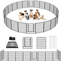 Dog Playpen Outdoor Dog Fence for Yard, 32inch 24 Panels Dog Pens Outside by Jhsomdr