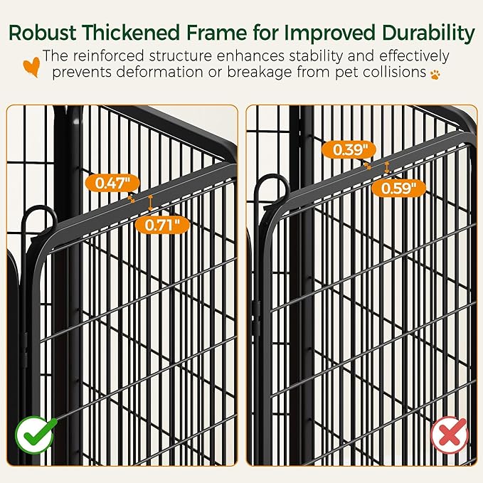 Yaheetech Dog Playpen, 40 inch 8 Panels Dog Pen - Image 5