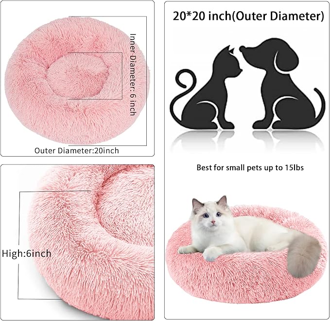 Cat Beds for Indoor Cats, 20 Inch Dog Bed for Small Melium Large Dogs, - Image 5