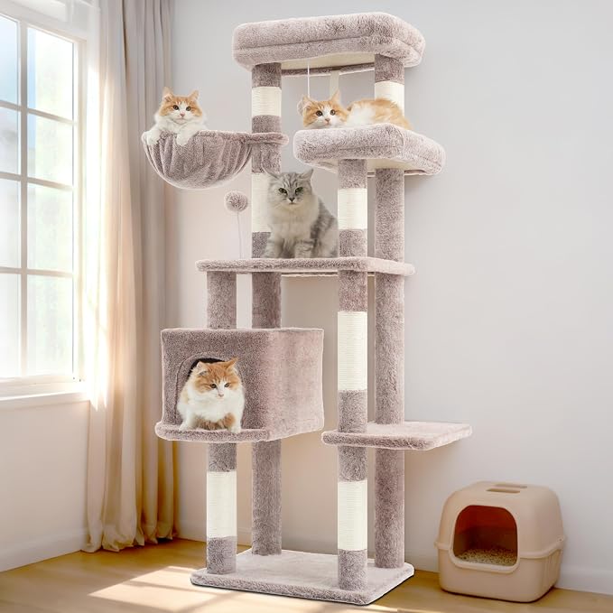 Cat Tree for Indoor Cats, 55.1 inch Cat Tower - Image 8