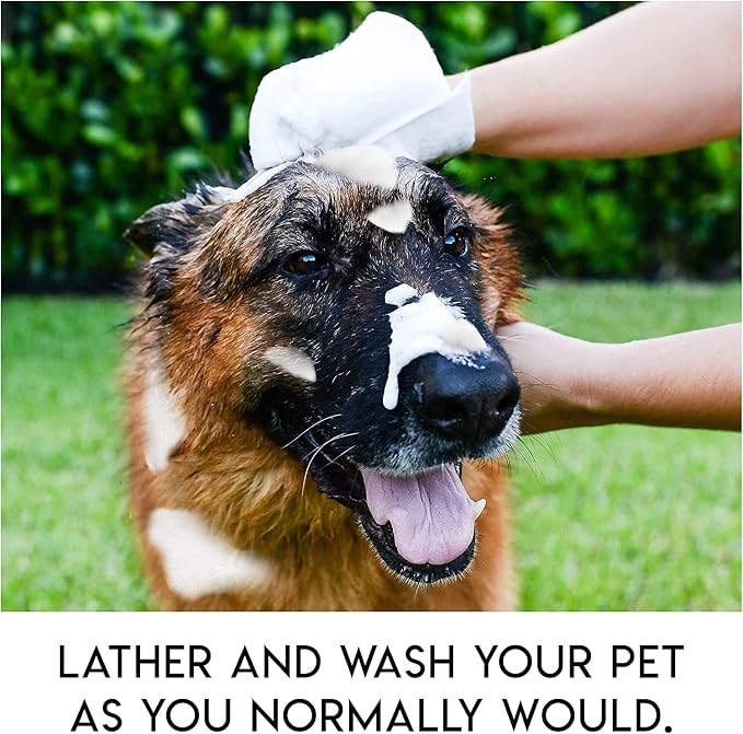 No Rinse Wipes | Rinse Free Shampoo Mittens | Dogs & Cats | Bath Wipes | - Image 7