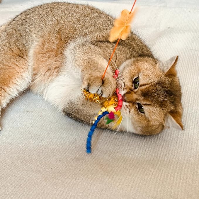 Cat Wand Toys, Pompom - Image 6