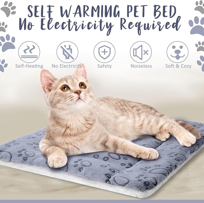 VitalCozy 2 Pack Self Warming Cat Mat Self Heating Pad Bed Reversible Machine - Image 3