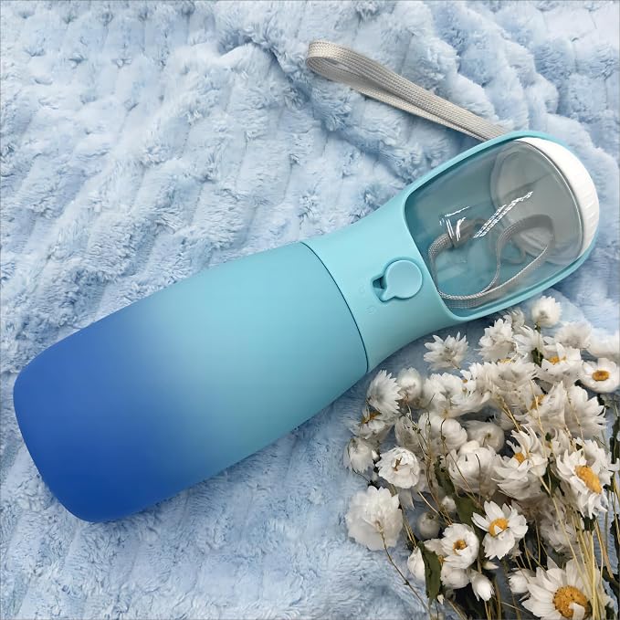 2-in-1 Dog Water Bottle Portable, Food Grade Travel Dog Bowls - Image 2