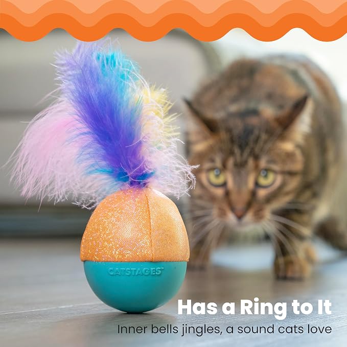 Catstages Whack N' Wobble Ball Intearctive Cat Toy, Weighted Ball - Image 5