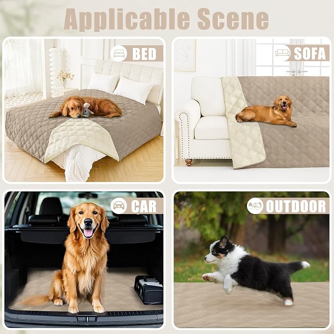 Smiry Waterproof Dog Bed Cover Blanket 82x102, Soft Reversible Pet Blanket - Image 5