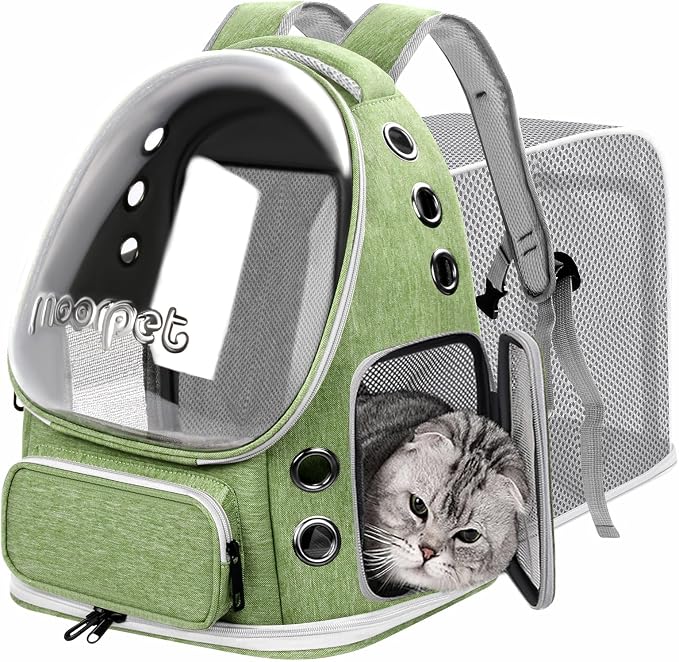 Breathable Cat Bubble Backpack Large Space Pet Carrier Backpack Expandable by YUNLINLI