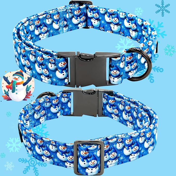 Christmas Dog Collar, Cotton Winter Dog Collars - Image 3