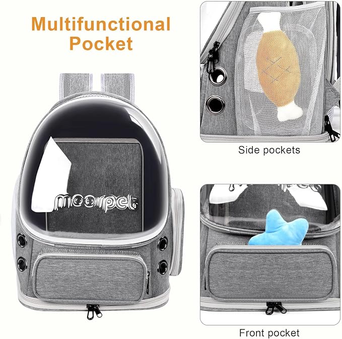 Breathable Cat Bubble Backpack Large Space Pet Carrier Backpack Expandable - Image 5