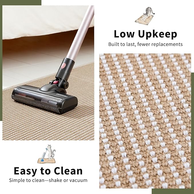 Cat Scratcher Mat, 23.6"x 15.7" Natural Sisal Cat Scratch Mat - Image 5