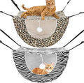 Unittype 2 Pieces Cat Cage Hammock Hanging Pet Bed Double Layer Soft Plush by Unittype
