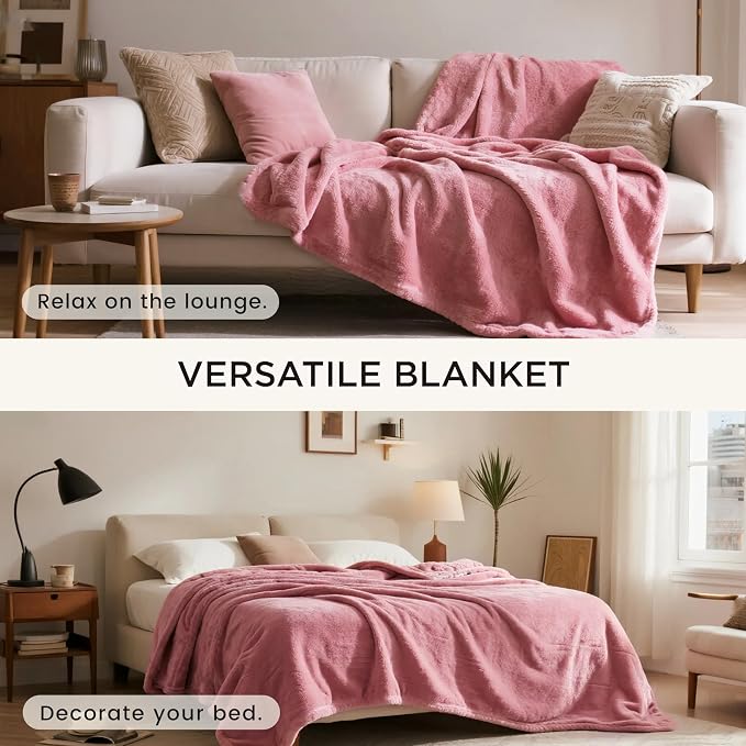 gogobunny Waterproof Bed Blanket, Reversible Sherpa Fleece Throw Blanket - Image 7