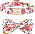Lionheart glory Dog Collar Bow Collar Floral Dog Collar by LionheartGlory