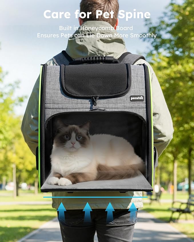 Pecute Cat Backpack Carrier XL, Expandable Pet Backpack - Image 8