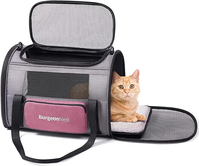 BurgeonNest Cat Carriers for Medium Puppy Under 25 lbs, Pet Carrier for Cats by Lifelongfriendsbelovedfamily