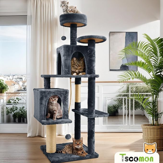 58.5inch Large Cat Tree Tower Condo - Image 6