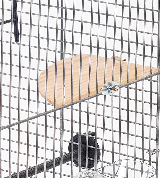 Bird Perch Platform Stand Wooden Parrot Perch Corner 6.7 Inches Fan Shape - Image 5