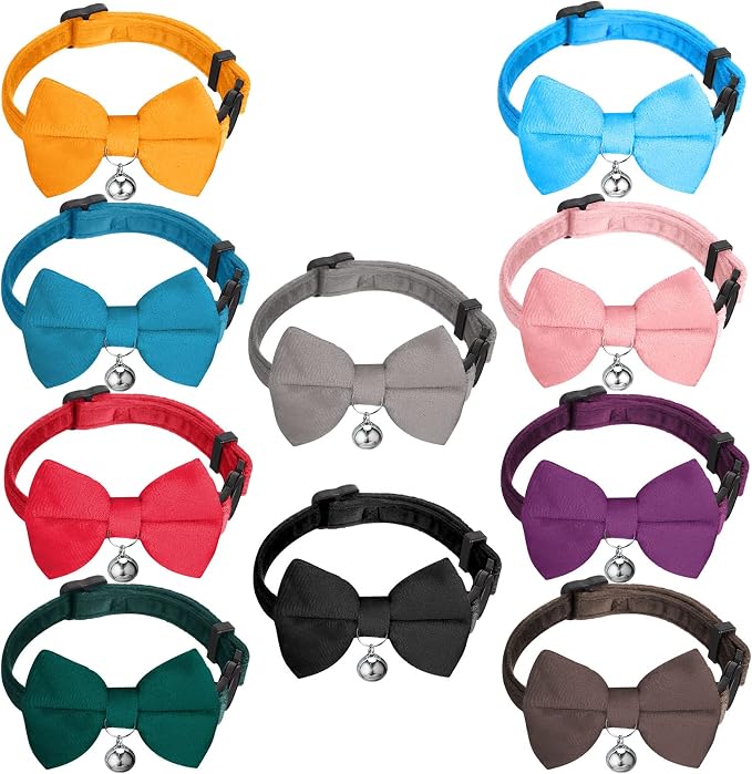 Yahenda 10 Pieces Cat Bowtie Collars by Yahenda