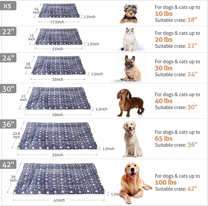 Mora Pets Dog Bed Crate Pad Ultra Soft Pet Bed - Image 4