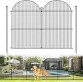 10Pcs No Dig Garden Fence, 32in/24ft Rustproof Metal Dog Fence Outdoor by Tivray