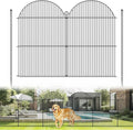 10Pcs No Dig Garden Fence, 40in/24ft Rustproof Metal Dog Fence Outdoor by Tivray