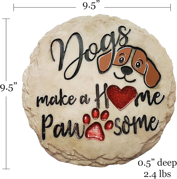 Spoontiques - Garden Décor - Dogs Make a Home Pawsome Stepping Stone - - Image 5