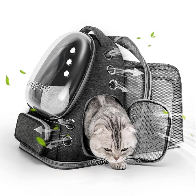 Expandable Cat Backpack, Cat Bubble Backpack Carrier by Cawypety