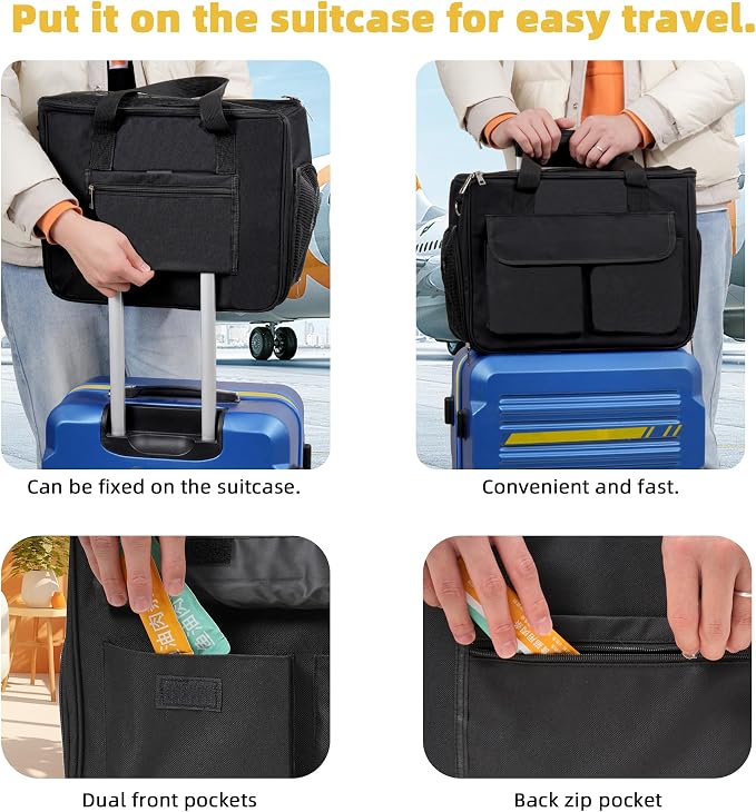 Cat & Dog Carrier for Pets Up to 15 Lbs, Airline Approved Soft-Sided - Image 7