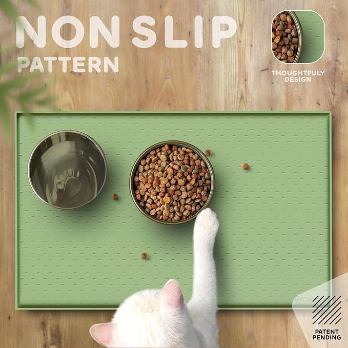 Dog Food Mat - 28x18 Raised Edges Dogs Mat - Image 4