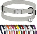 Leather Cat Collar with Buckle and Removable Bell by BUDKAS