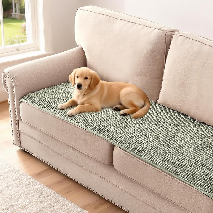 H.VERSAILTEX Plush Chenille Couch Cover by HVERSAILTEX