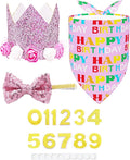 PET SHOW Pink Floral Hat, Bandana & Collar Bows Charms Set by PETSHOW