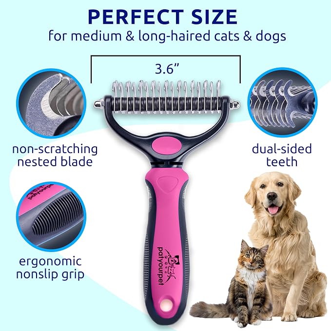 Pat Your Pet Deshedding Dog Brush - Image 6