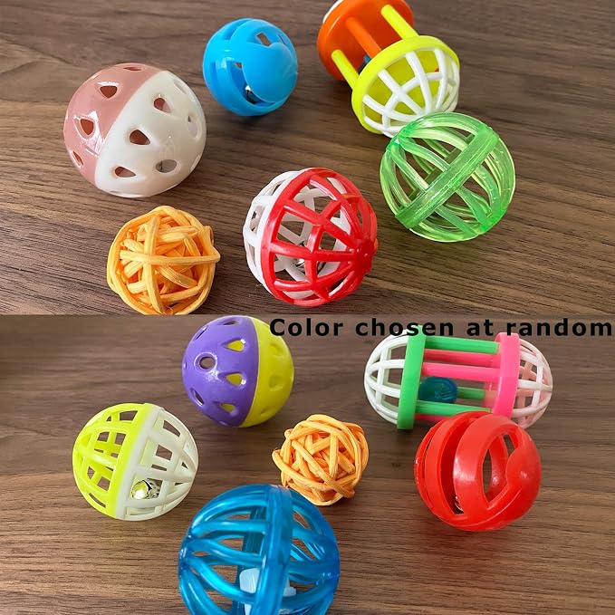 6pcs Foraging Ball Bird Toys Conures Feeder Toys Parakeets Foot Talon Toy - Image 3