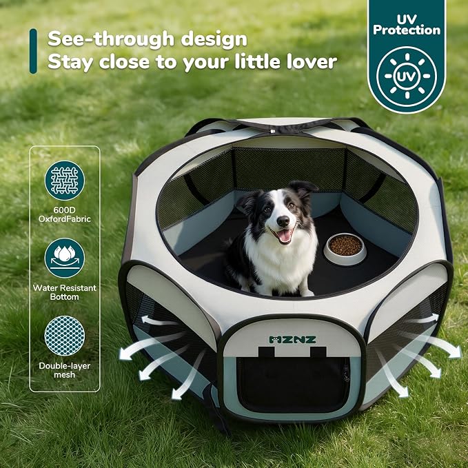 Dog Playpen, Portable Puppy Pet Crate Indoors - Image 4