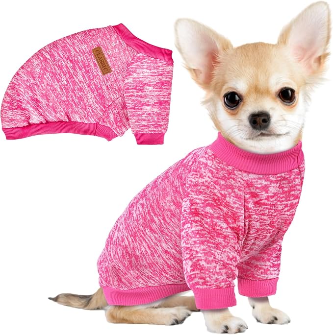 1 Pc Dog Sweaters for Small Dogs Girl Boy Winter Fleece Clothes Warm Soft Dog by BAOBICUTE