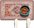 Absorbent Pet Dog Bowl Mat for Food and Water, Pet Cat Food Feeding Mat by Ideasonna