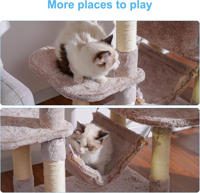 Hey-brother Large Multi-Level Cat Tree Condo Furniture - Image 6